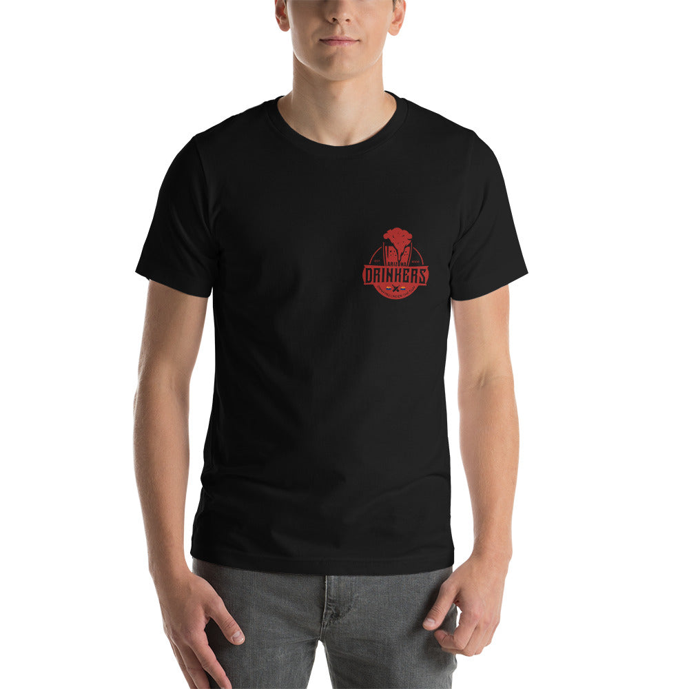 Short-Sleeve Unisex T-Shirt with Arizona Drinkers Logo