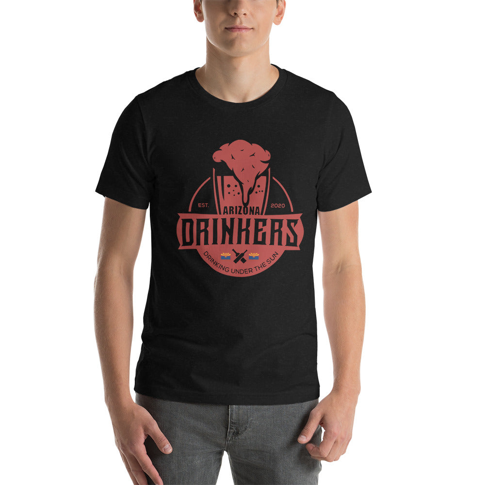 Short-Sleeve Unisex T-Shirt with Arizona Drinkers Logo On Front