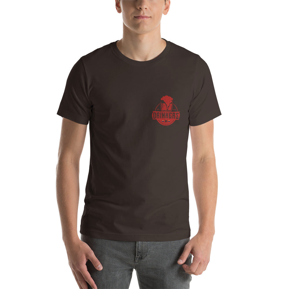 Short-Sleeve Unisex T-Shirt with Arizona Drinkers Logo