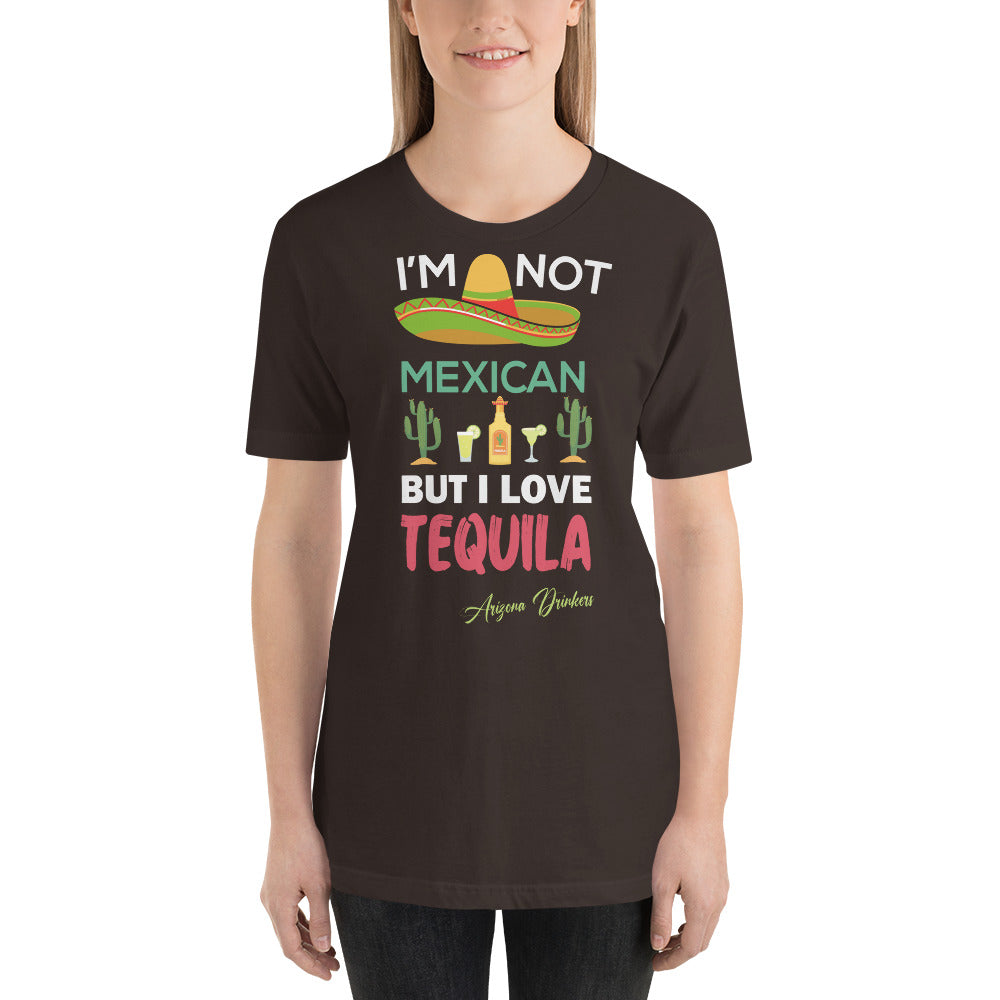 Short-sleeve unisex t-shirt with Arizona Drinkers Text on front