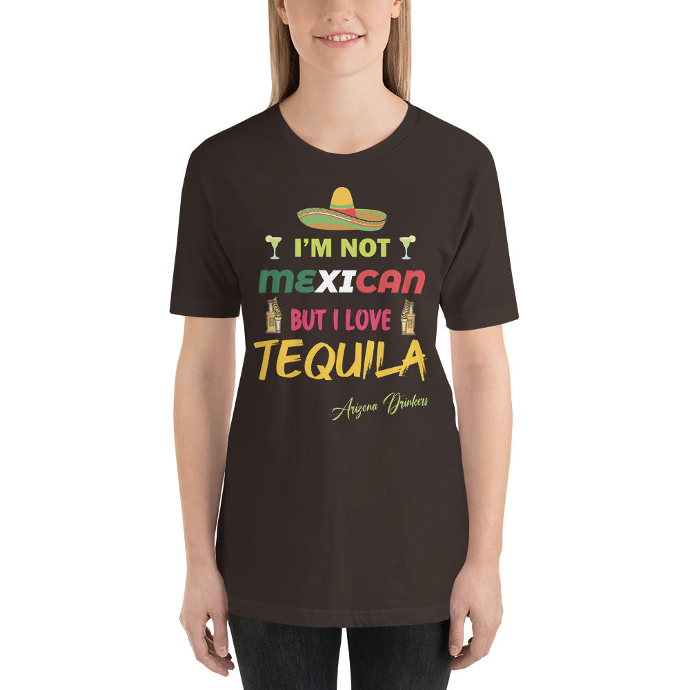 Short-sleeve unisex t-shirt with Arizona Drinkers Text on front