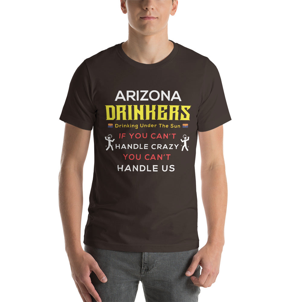 Unisex t-shirt with Drinkers Text on front