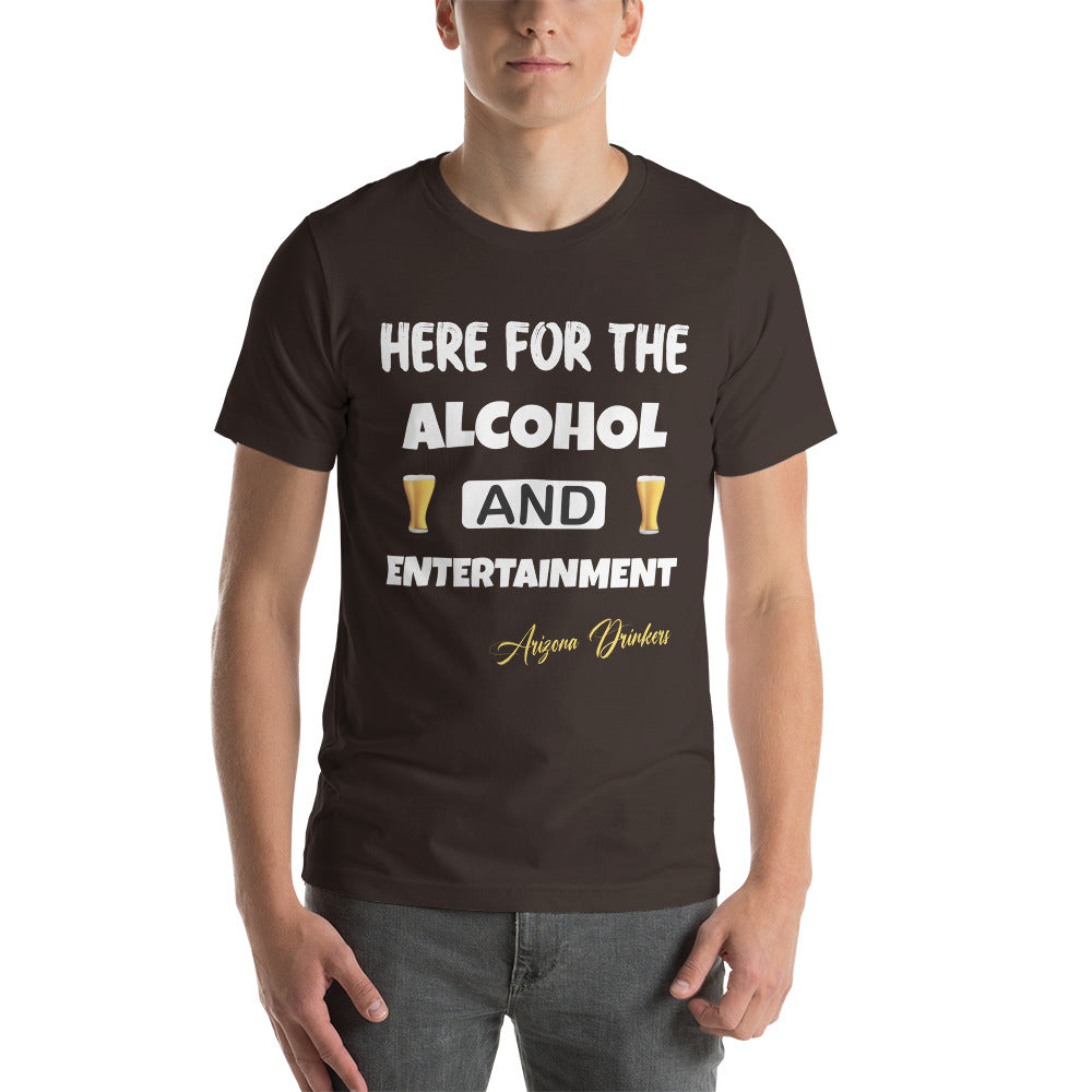 Unisex t-shirt with Drinkers Text on front