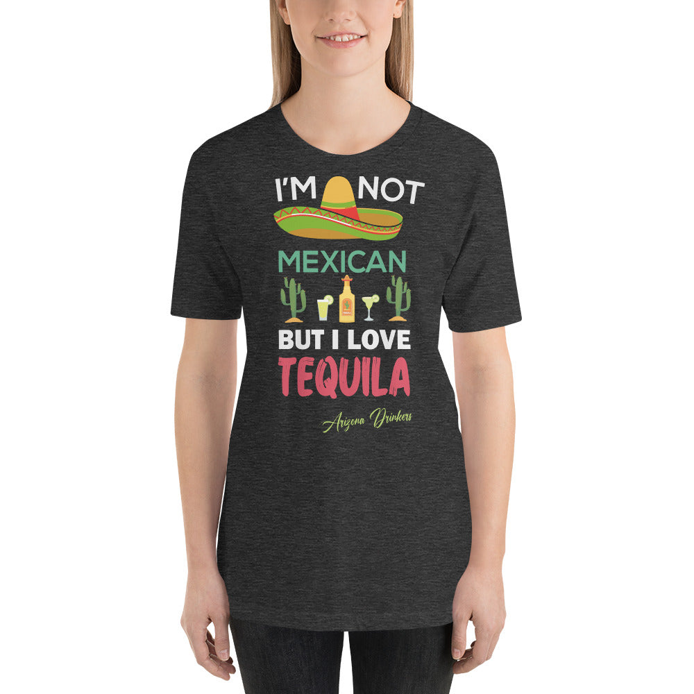 Short-sleeve unisex t-shirt with Arizona Drinkers Text on front