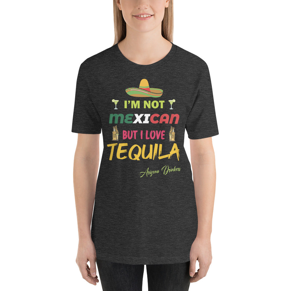 Short-sleeve unisex t-shirt with Arizona Drinkers Text on front