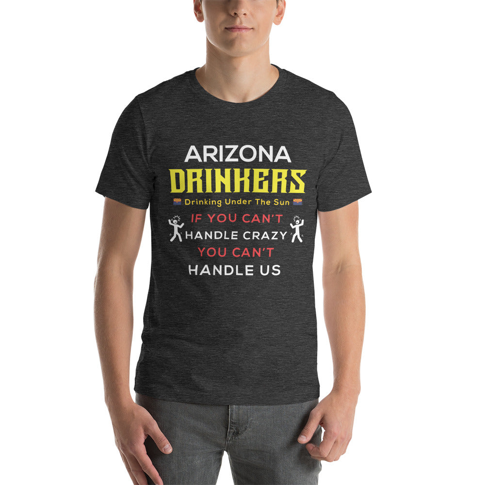 Unisex t-shirt with Drinkers Text on front