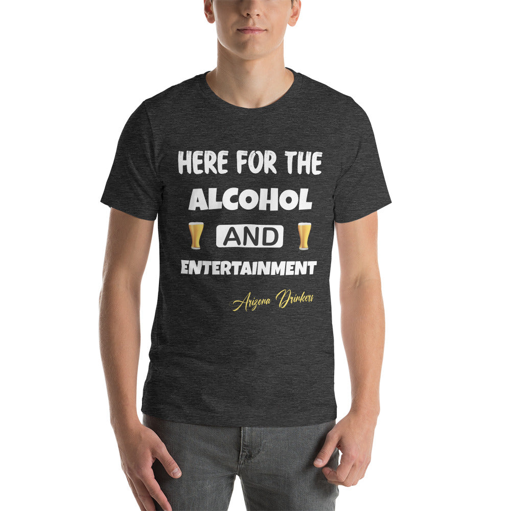 Unisex t-shirt with Drinkers Text on front