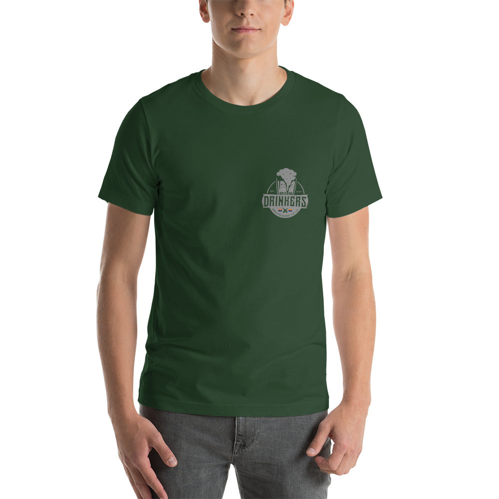 Short-Sleeve Unisex T-Shirt with Arizona Drinkers Logo