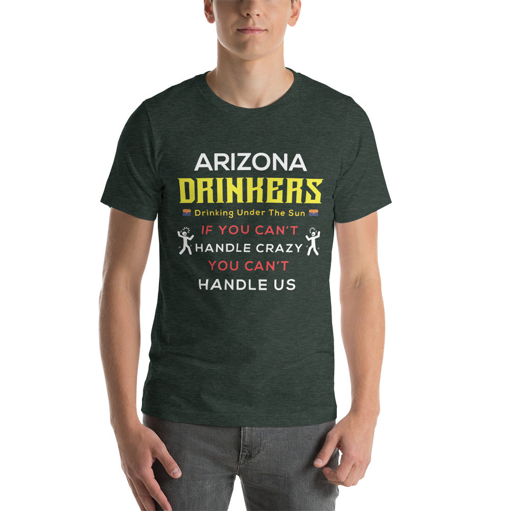 Unisex t-shirt with Drinkers Text on front