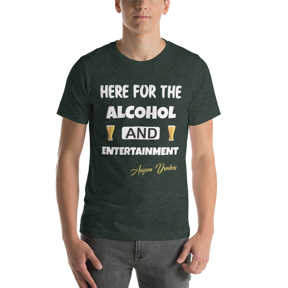 Unisex t-shirt with Drinkers Text on front
