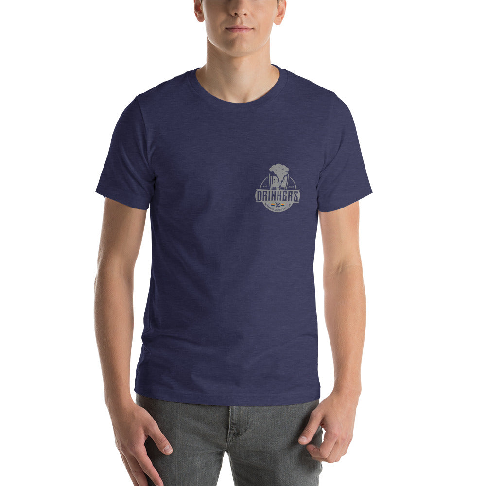 Short-Sleeve Unisex T-Shirt with Arizona Drinkers Logo