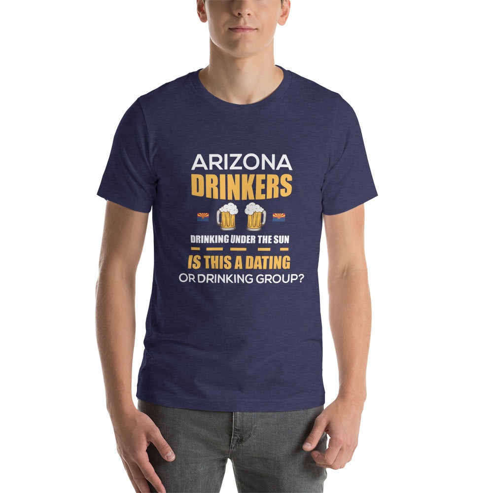 Short-sleeve unisex t-shirt with Drinkers Text on Front