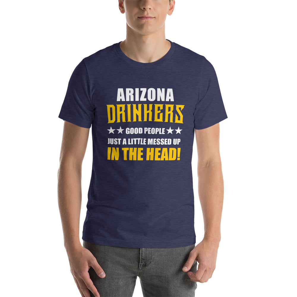 Short-sleeve unisex t-shirt with Drinkers Text on Front