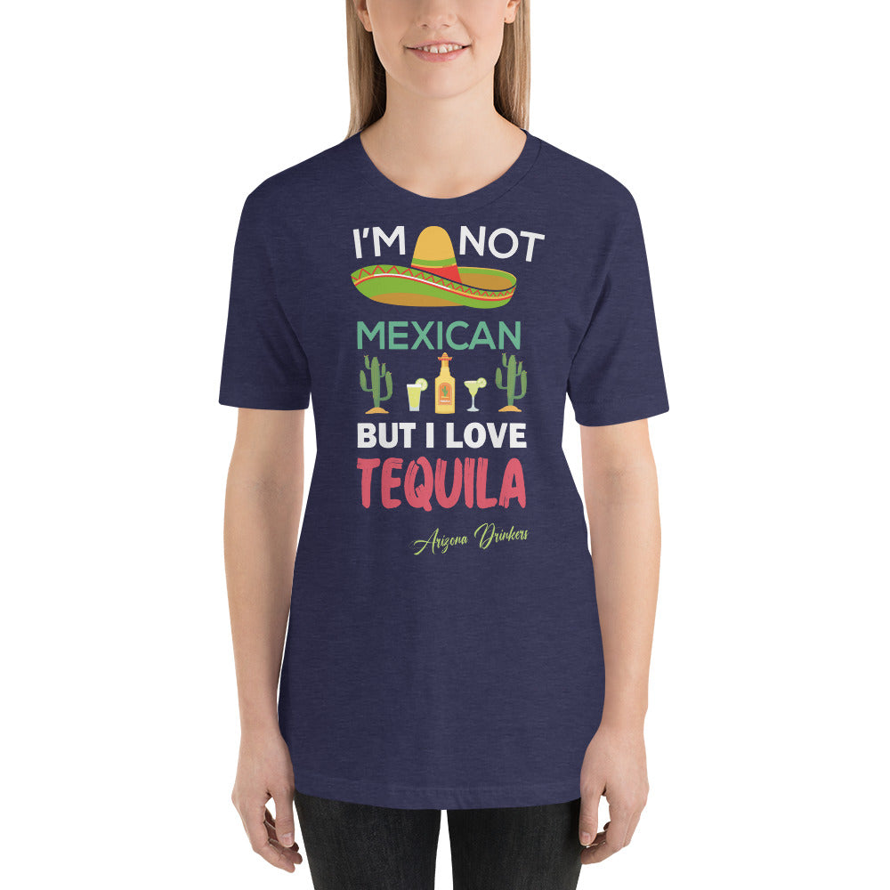Short-sleeve unisex t-shirt with Arizona Drinkers Text on front