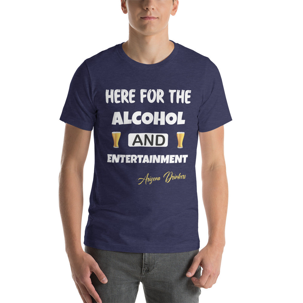Unisex t-shirt with Drinkers Text on front