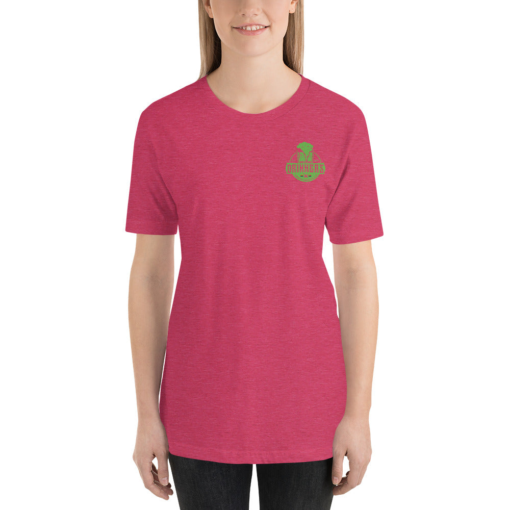Short-Sleeve Unisex T-Shirt with Arizona Drinkers logo on Front and St Patrick's Text on back