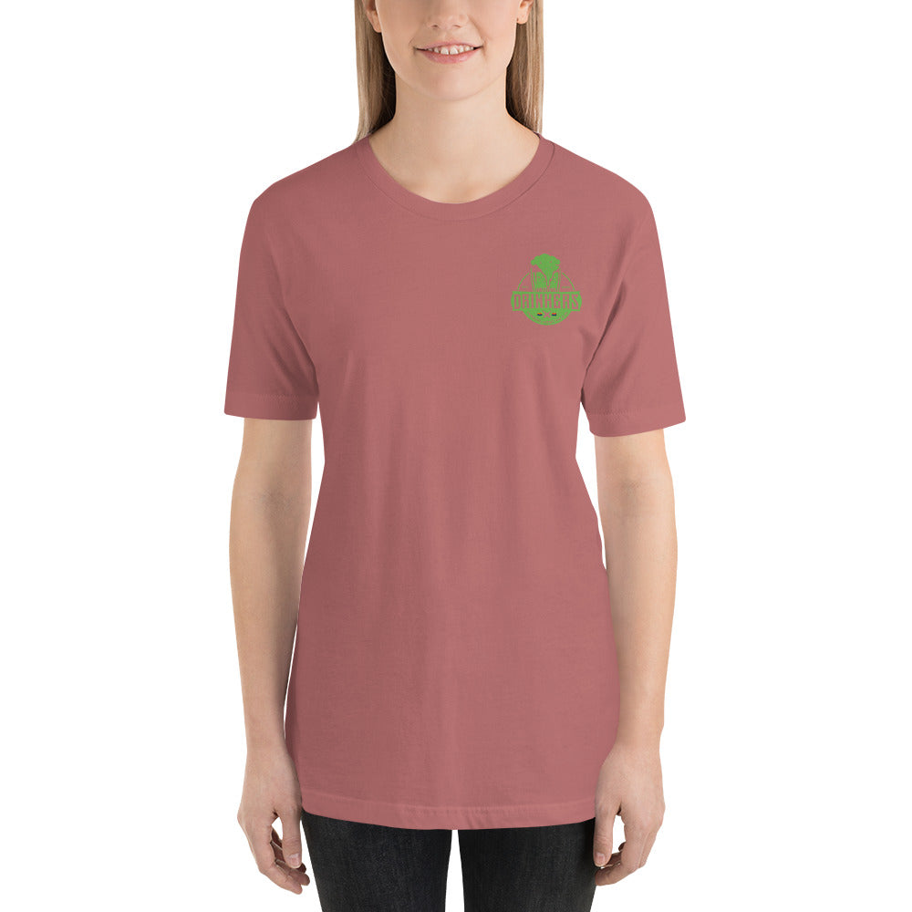 Short-Sleeve Unisex T-Shirt with Arizona Drinkers logo on Front and St Patrick's Text on back