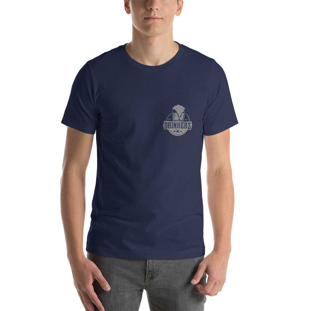 Short-Sleeve Unisex T-Shirt with Arizona Drinkers Logo