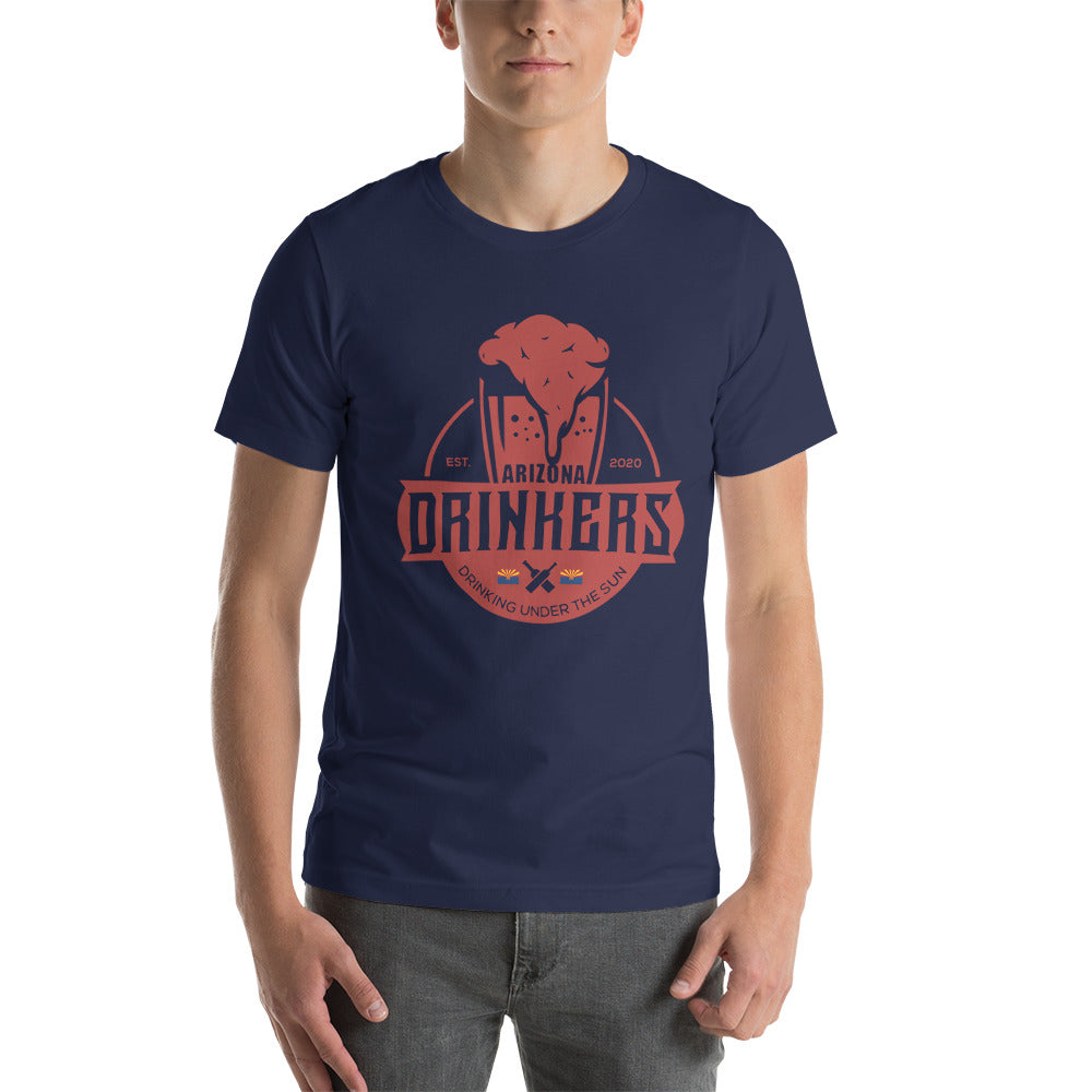 Short-Sleeve Unisex T-Shirt with Arizona Drinkers Logo On Front