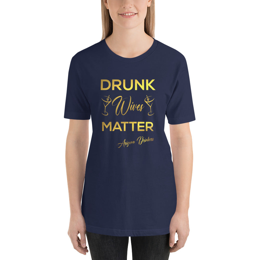 Short-Sleeve Unisex T-Shirt with Drinkers Text on front