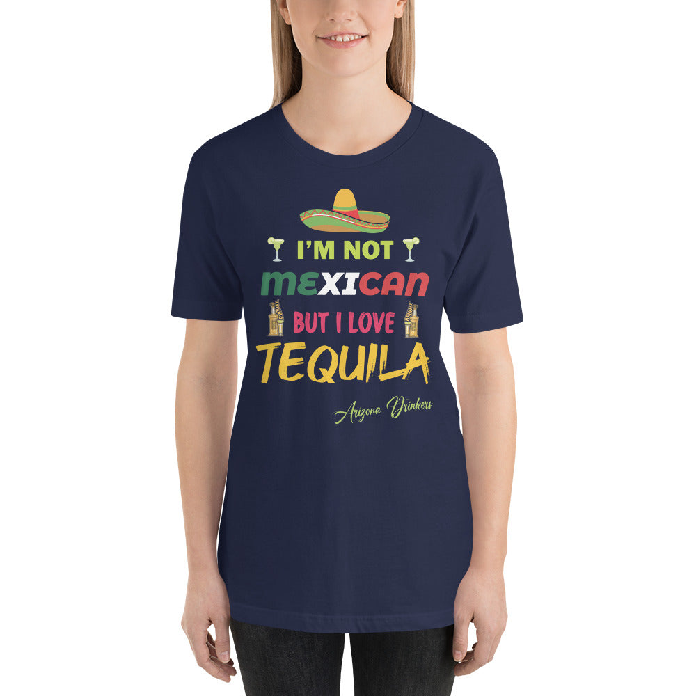 Short-sleeve unisex t-shirt with Arizona Drinkers Text on front