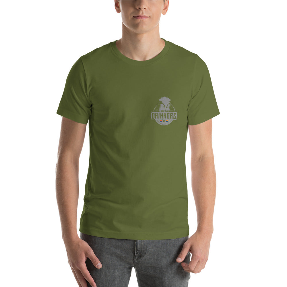 Short-Sleeve Unisex T-Shirt with Arizona Drinkers Logo
