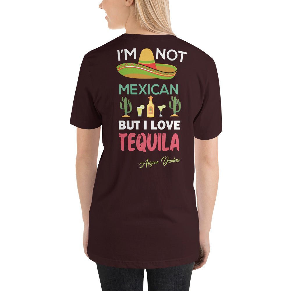 Short-sleeve unisex t-shirt with Arizona Drinkers logo on Front and Drinkers Text on Back