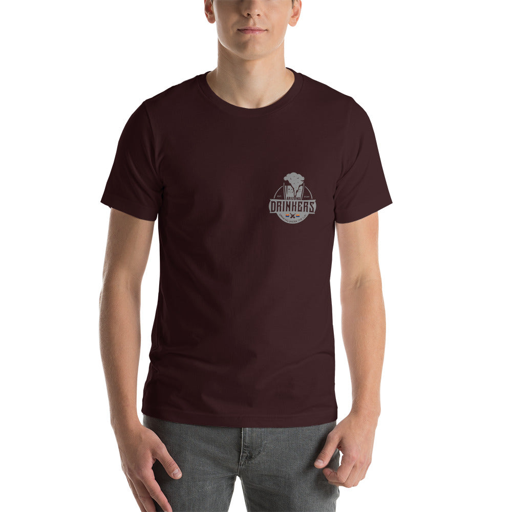 Short-Sleeve Unisex T-Shirt with Arizona Drinkers Logo