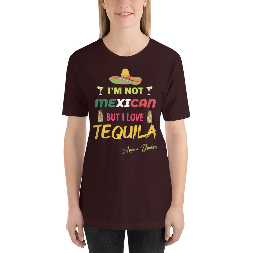 Short-sleeve unisex t-shirt with Arizona Drinkers Text on front