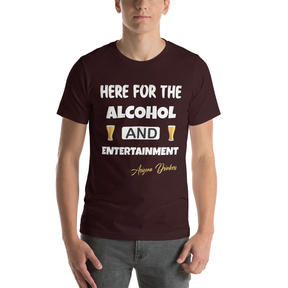 Unisex t-shirt with Drinkers Text on front