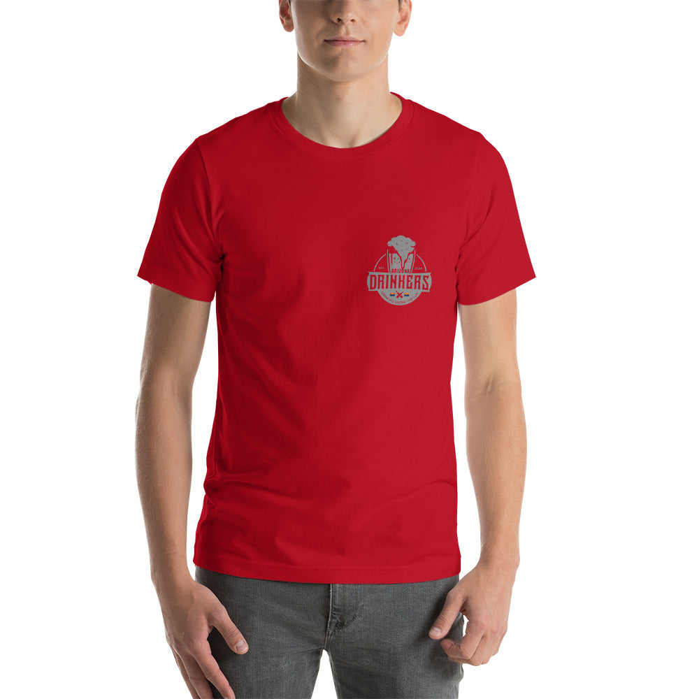 Short-Sleeve Unisex T-Shirt with Arizona Drinkers Logo