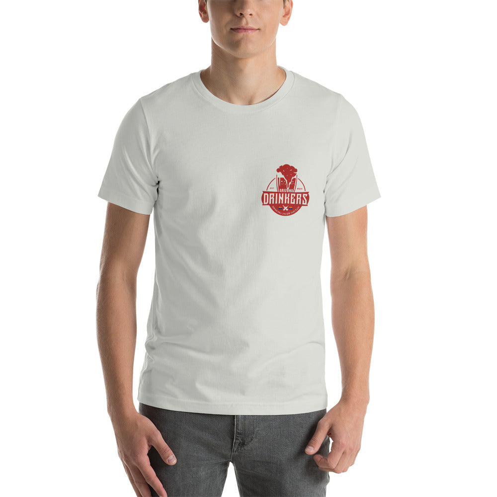 Short-Sleeve Unisex T-Shirt with Arizona Drinkers Logo