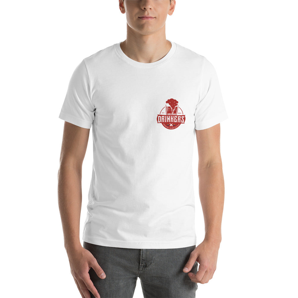 Short-Sleeve Unisex T-Shirt with Arizona Drinkers Logo