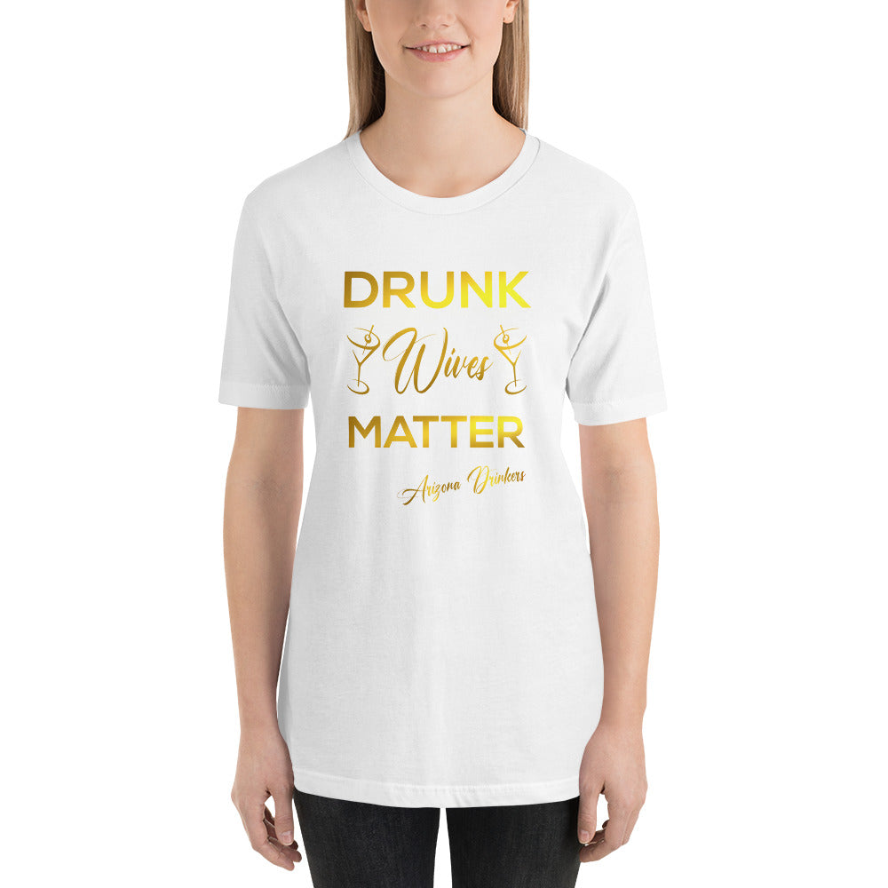 Short-Sleeve Unisex T-Shirt with Drinkers Text on front