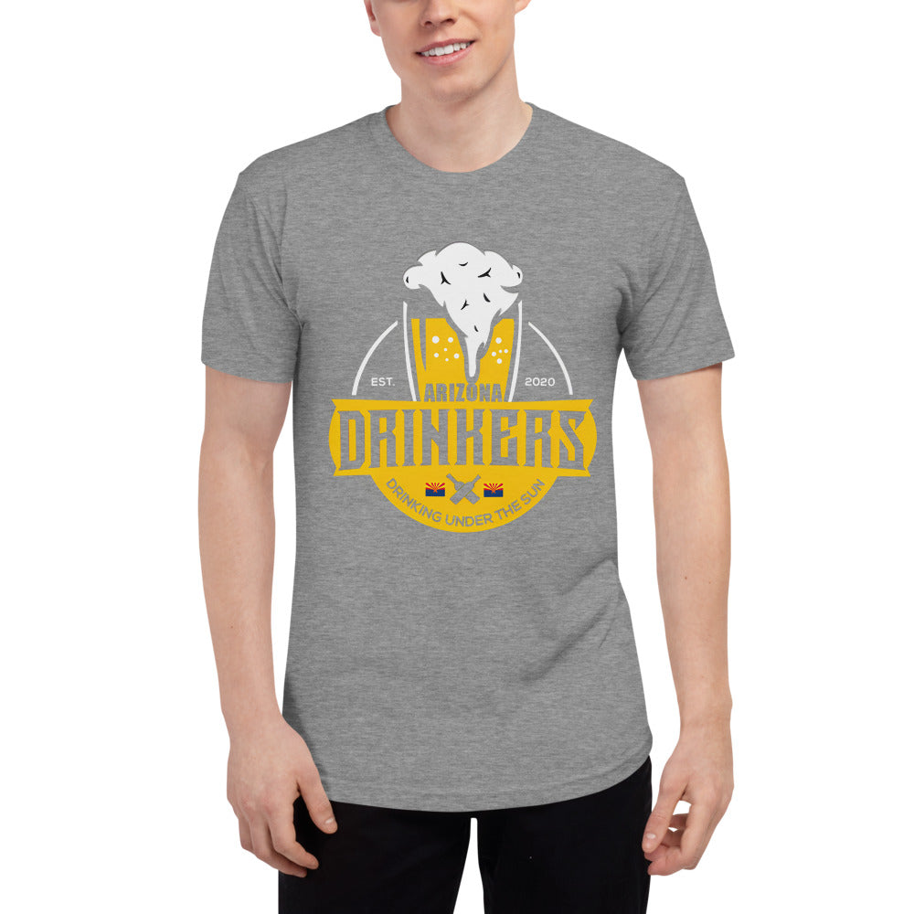 Unisex Tri-Blend Track Shirt with Arizona Drinkers Logo On Front