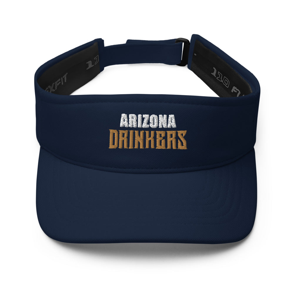 Visor with Arizona Drinkers in Brown Color on Front