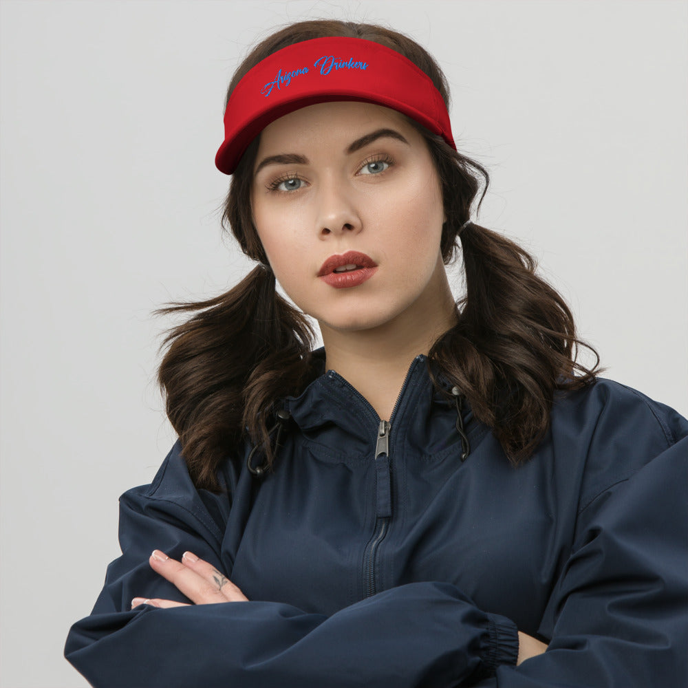 Visor with Arizona Drinkers in Blue Color on Front