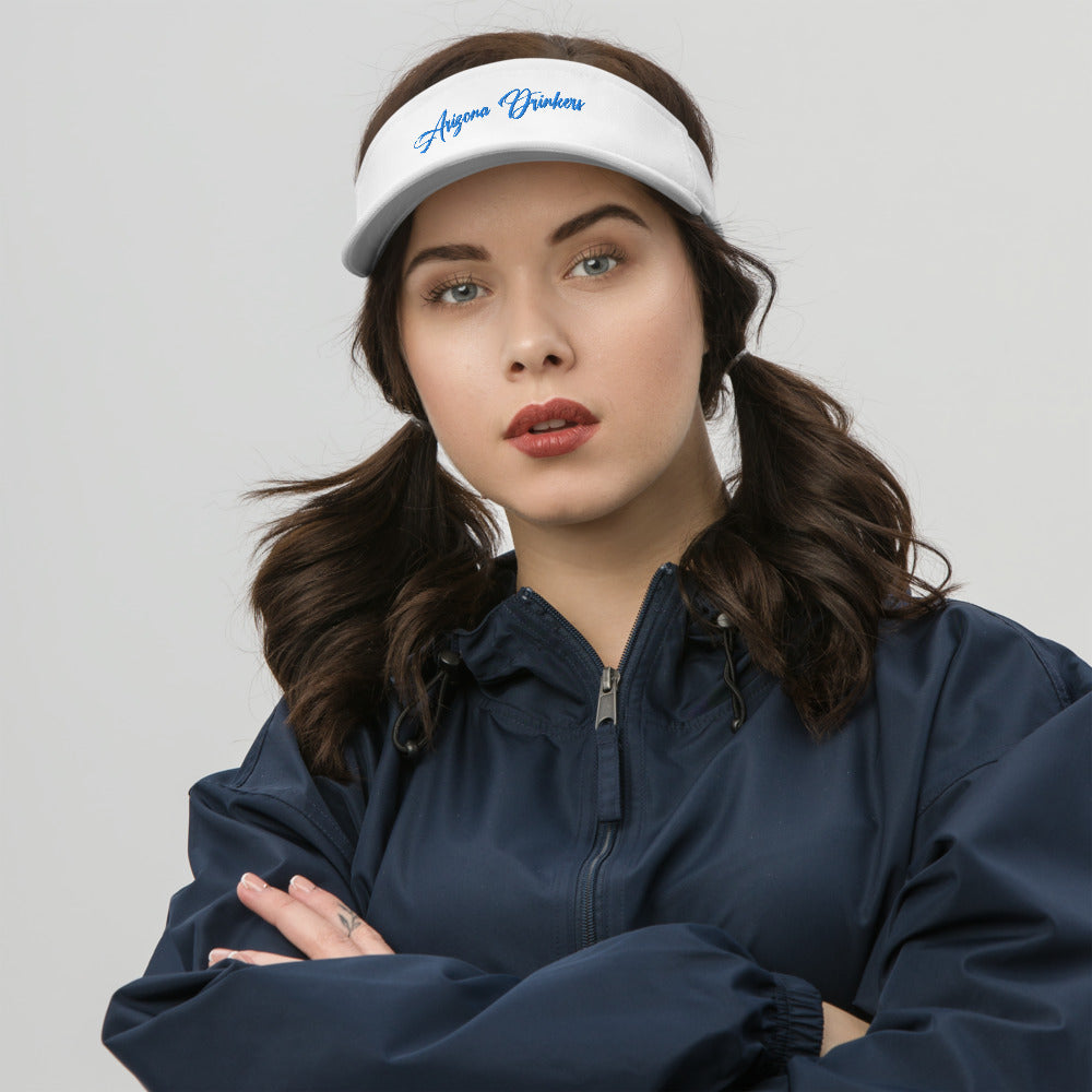 Visor with Arizona Drinkers in Blue Color on Front