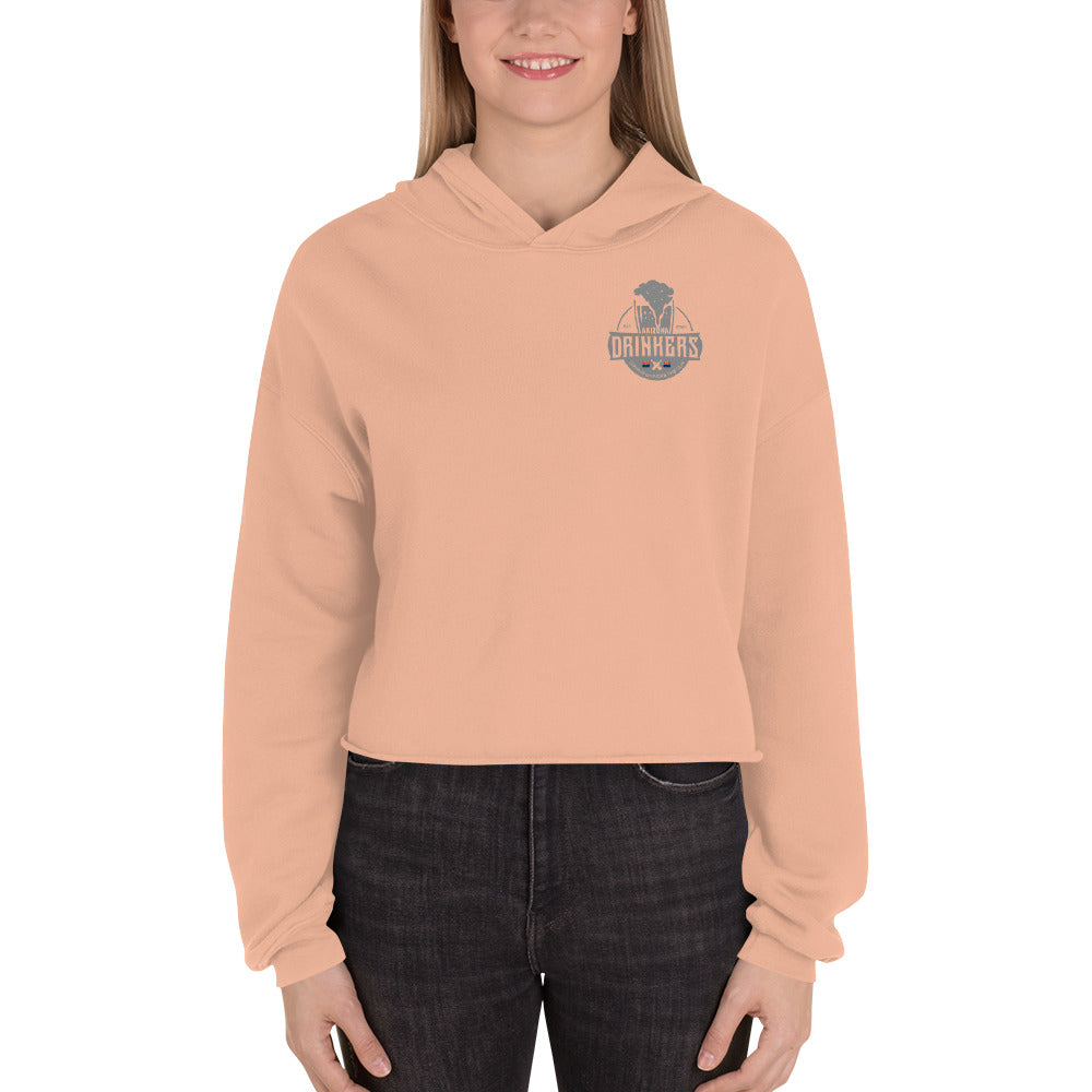 Crop Hoodie with Arizona drinkers logo on left chest