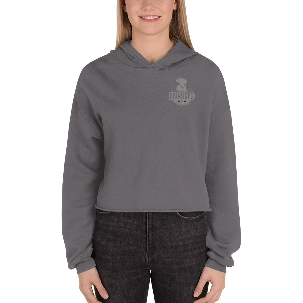Crop Hoodie with Arizona drinkers logo on left chest