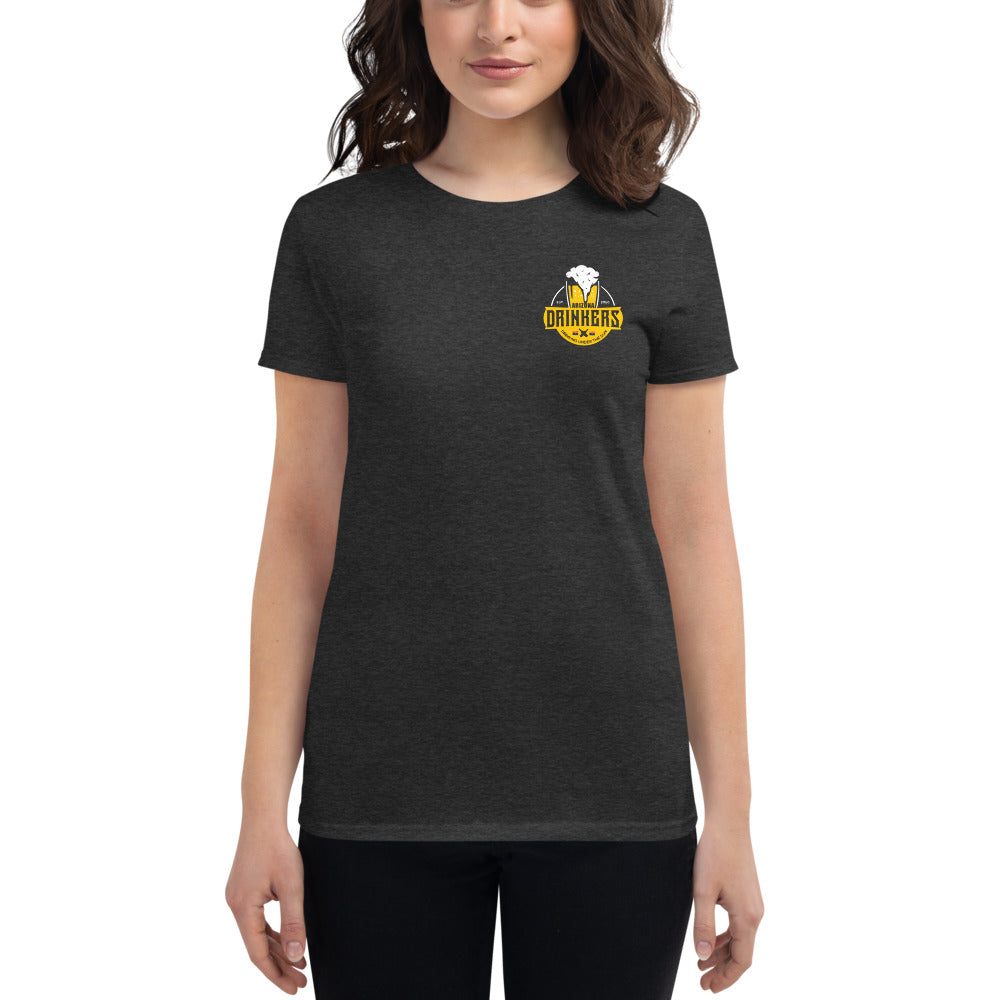 Women's short sleeve t-shirt with Arizona Drinkers Logo on Front and Drinkers Text On Back