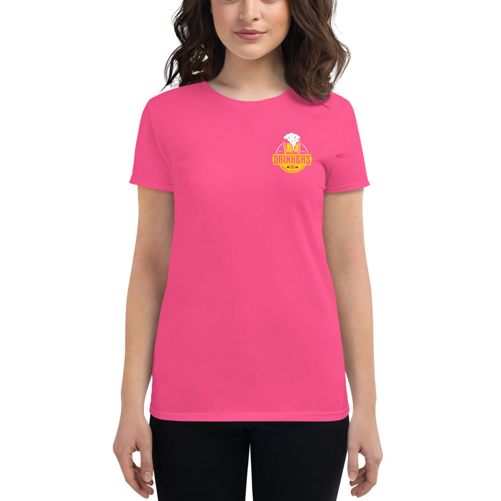 Women's short sleeve t-shirt with Arizona Drinkers Logo on Front and Drinkers Text On Back
