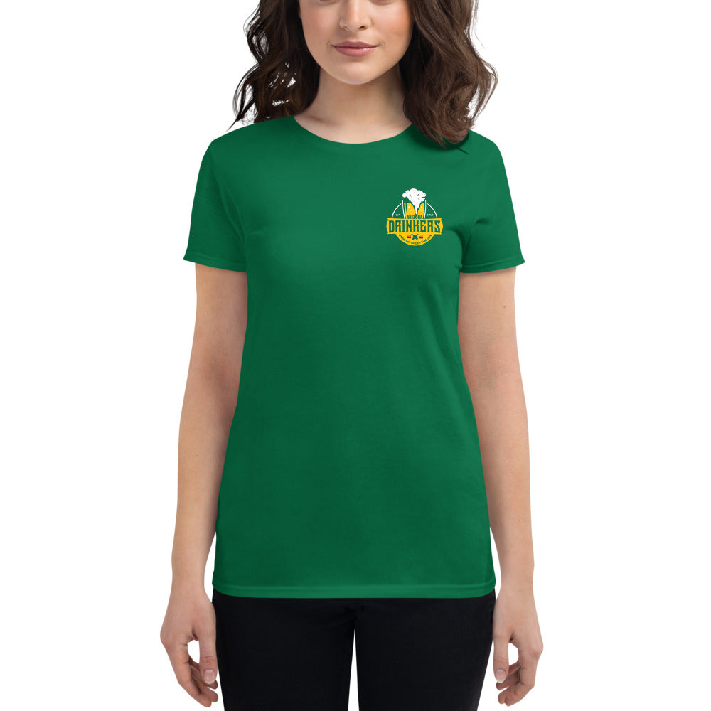 Women's short sleeve t-shirt with Arizona Drinkers Logo on Front and Drinkers Text On Back