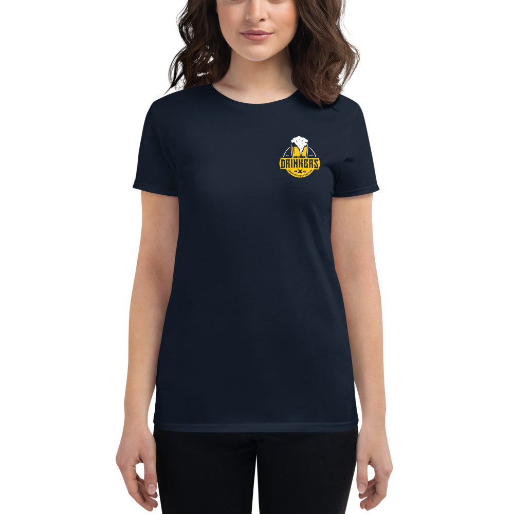 Women's short sleeve t-shirt with Arizona Drinkers Logo on Front and Drinkers Text On Back