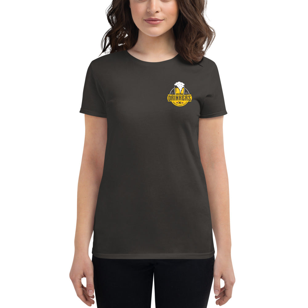 Women's short sleeve t-shirt with Arizona Drinkers Logo on Front and Drinkers Text On Back