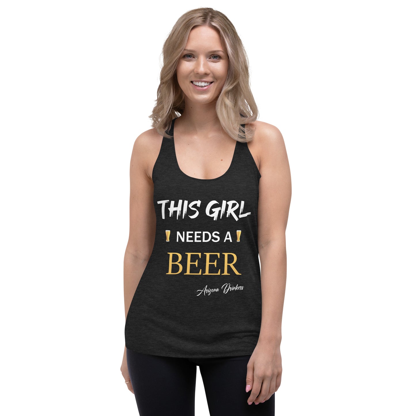 Women's Racerback Tank with Arizona Drinkers Text on front