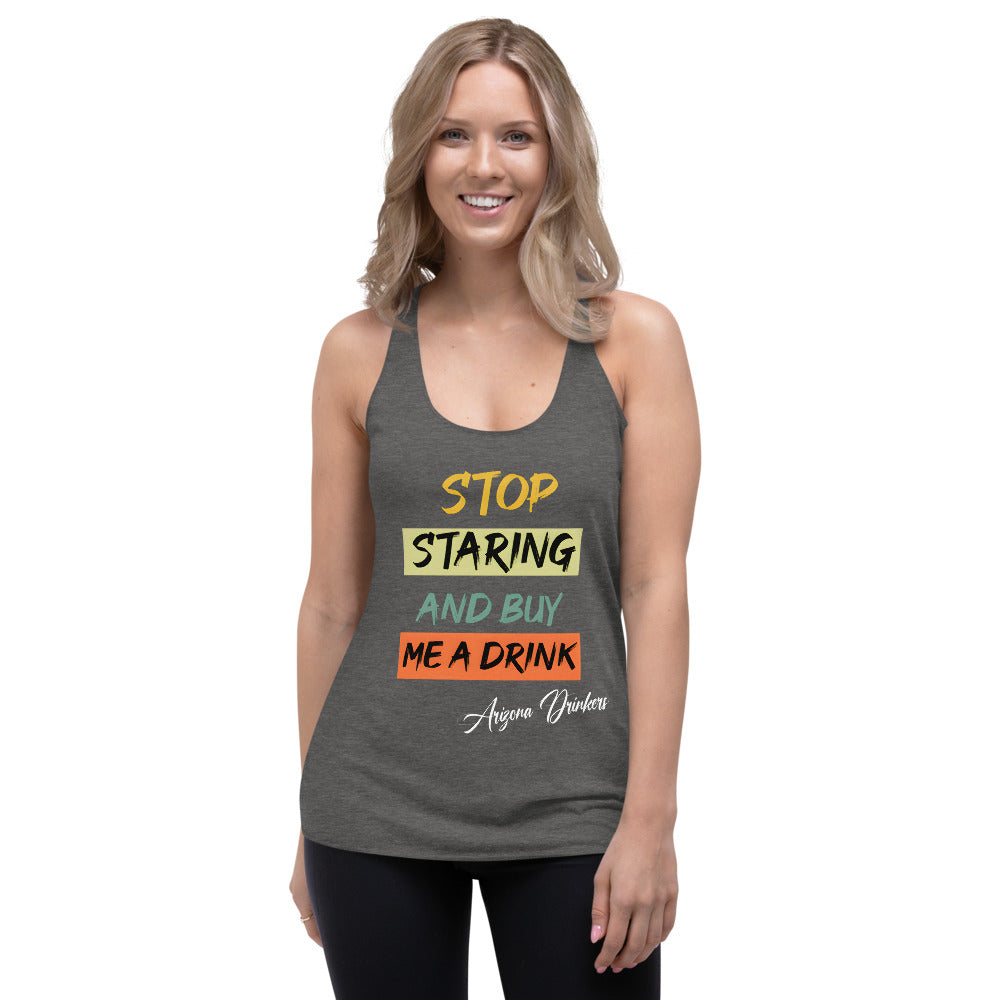 Women's Racerback Tank with Arizona Drinkers Text on front