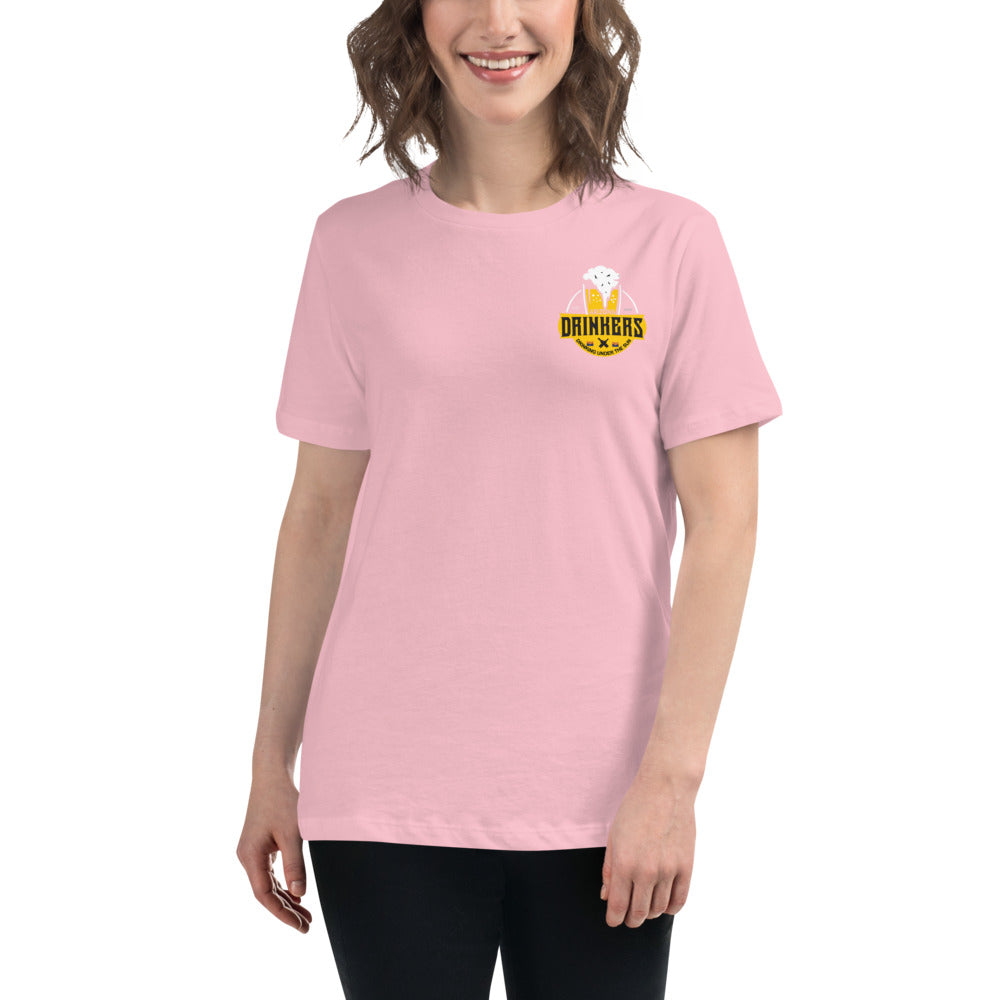 Women's Relaxed T-Shirt with Arizona Drinkers logo on left chest