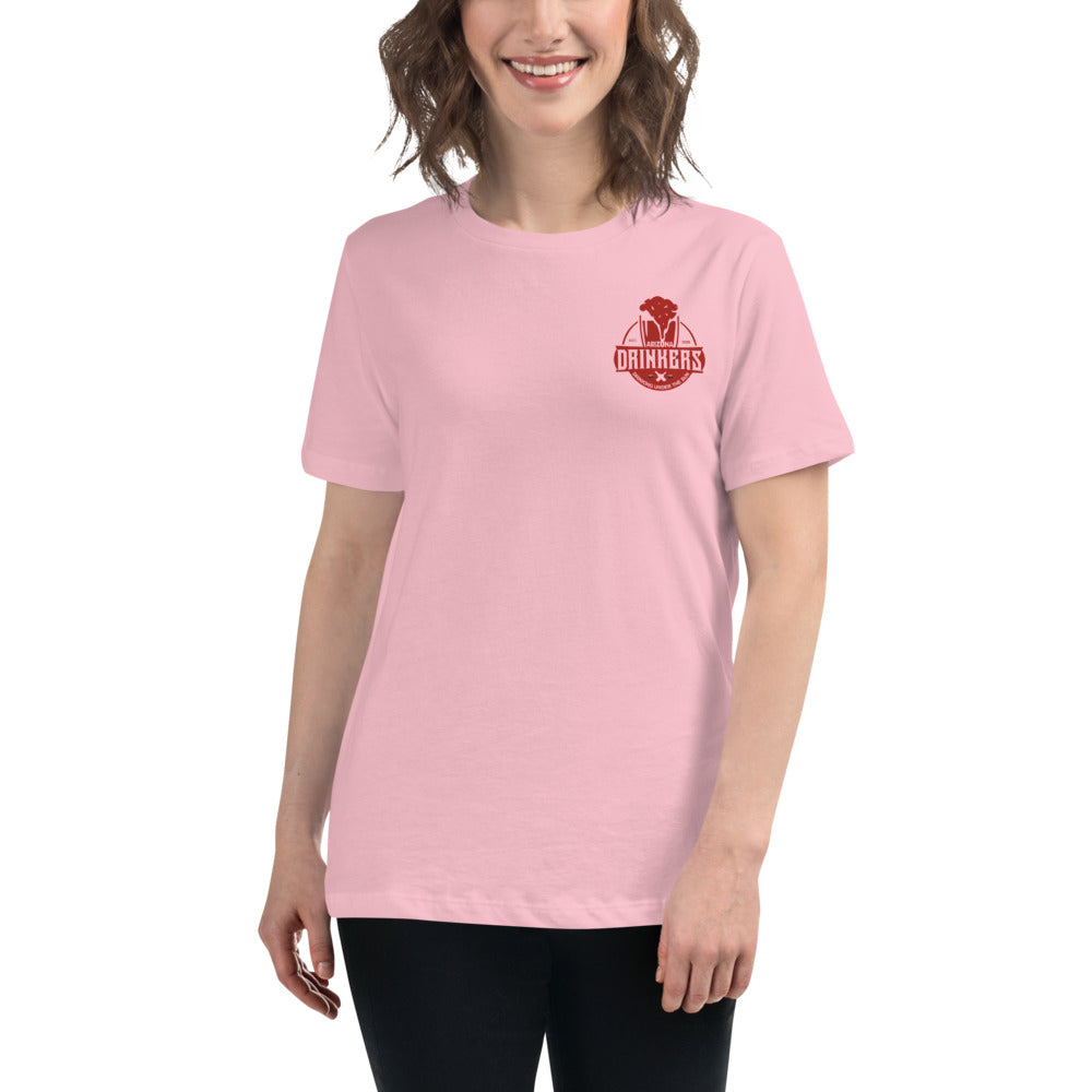Women's Relaxed T-Shirt with Arizona Drinkers Logo on Left chest