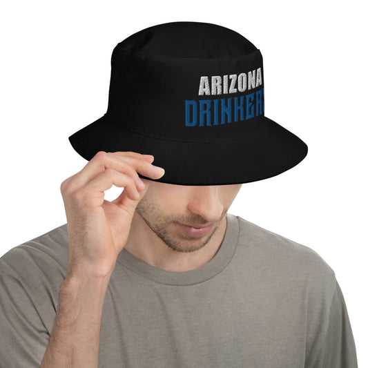 Bucket Hat with Arizona Drinkers in Blue Color on Front